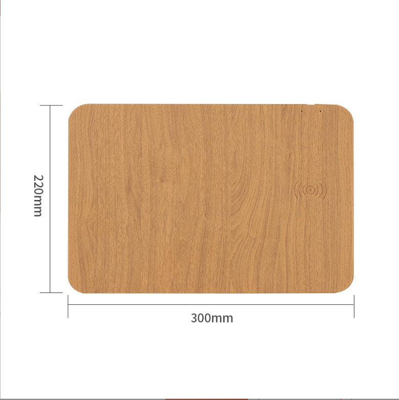 木紋款無線充鼠標(biāo)墊