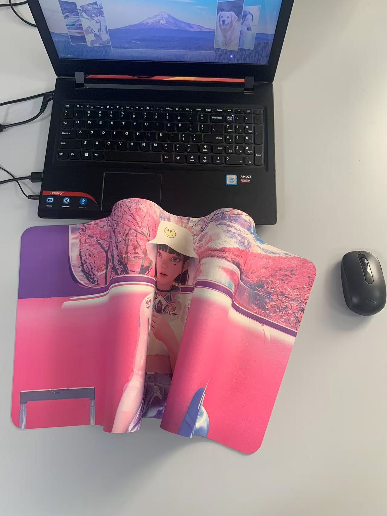 雙面防滑皮革鼠標(biāo)墊，辦公寫字桌墊，電競游戲桌墊支持定制